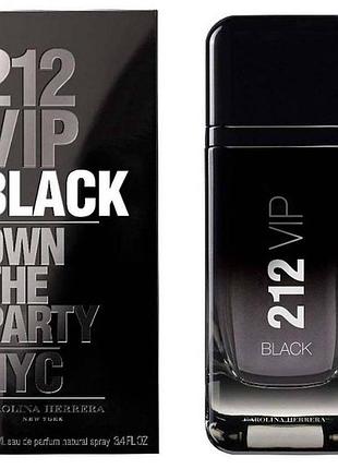 Туалетна вода чоловіча carolina herrera 212 vip black own the party nyc, 100 мл