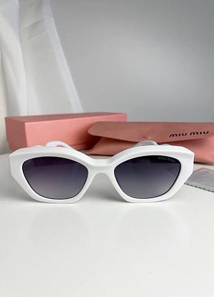 Брендовые женские очки белые miu miu солнцезащитные очки для девушки миу миу стильные очки для женщины