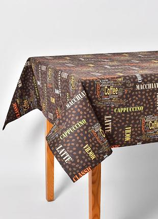 Скатертина 140х170 см з пляма і водовідштовхувальним просоченням ideia бавовна кава