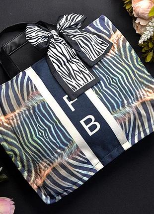Літня сумка квадратна яскравих кольорів fb (зебра) розмір: 39х15х30 см