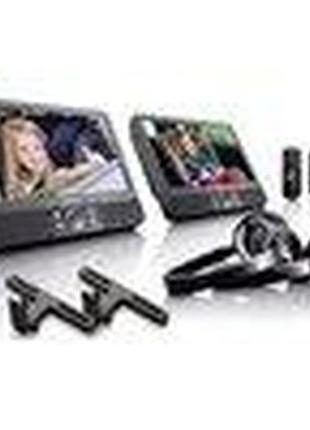 Портативний dvd-плеєр lenco dvp-939 (два екрани) чорний