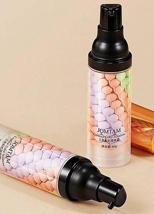 Вирівнювальна база під макіяж jomtam isolation three color grooming триколірна 40 г