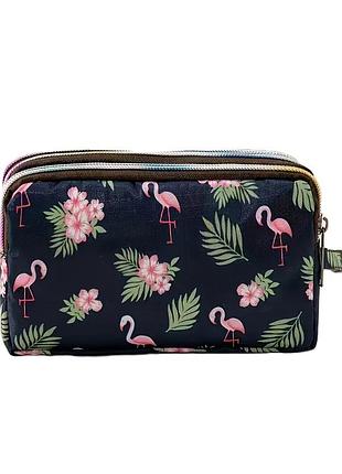 Косметичка женская flamingo 17х5х11 синий 4471970
