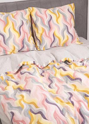 Постельное белье яркие брызги, ранфорс, семейный комплект