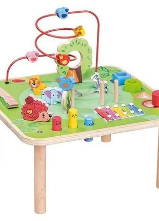Игровой стол деревянный playtive® junior развивающая игрушка разноцветная от 1, 1½ или 2 лет xxl