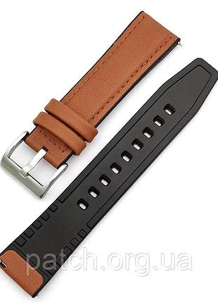 Силиконовый ремешок для samsung galaxy watch 3 45mm / gear s3 frontier / galaxy watch 46 мм и др. коричневый