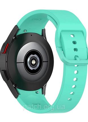 Сменный силиконовый ремешок для samsung galaxy watch 4 40mm / classic 42mm / 44mm / classic 46mm бирюзовый