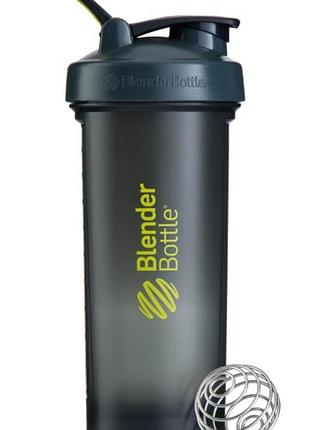 Шейкер спортивный blenderbottle pro45, 1270 мл, пластик (pc5), с венчиком, серый, bpa-free, герметичный