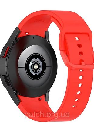 Сменный силиконовый ремешок для samsung galaxy watch 4 40mm / classic 42mm / 44mm / classic 46mm красный