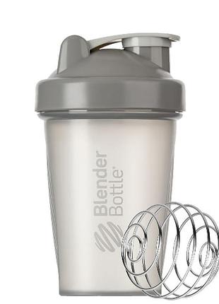 Шейкер спортивный blenderbottle classic, 590 мл, пластик (pc5), с венчиком, серый, bpa-free, герметичный