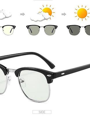 Очки солнцезащитные фотохромные vivibee v4078 черно-серые