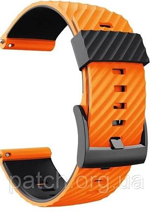 Ремінець для suunto 7 / 9 / spartan hr baro / spartan hr / 9 baro / d5 / traverse та ін. жовтогарячий із чорним
