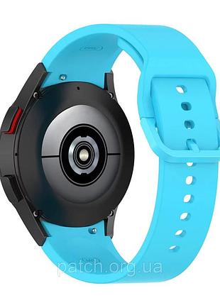 Сменный силиконовый ремешок для samsung galaxy watch 4 40mm / classic 42mm / 44mm / classic 46mm синий