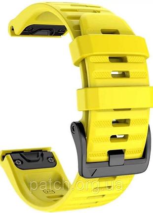 Ремінець для garmin fenix 7/epix/6-6 pro/6 supphire/fenix 5-5 plus/foreruner 945/marq/ quick fit / 22 мм жовтий