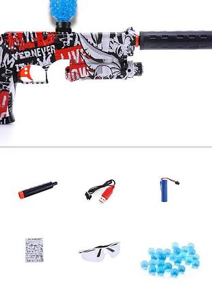 Іграшковий електричний пістолет glock 1911 графіті стріляє гідрогелевими орбізами