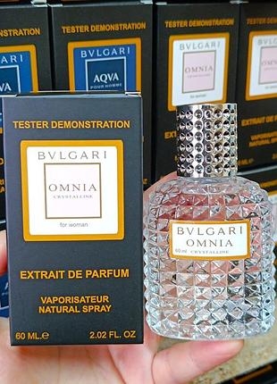 Женский тестер bvlgari omnia crystalline 60 ml , булгари омния кристалайн