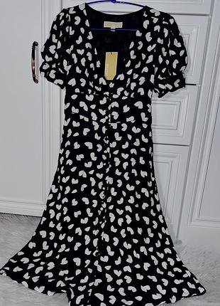Сукня плаття міді платье в принт michael kors