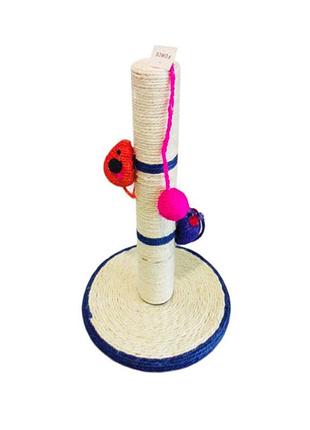 Когтеточка-столбик с шариком и мышками 30*45 см