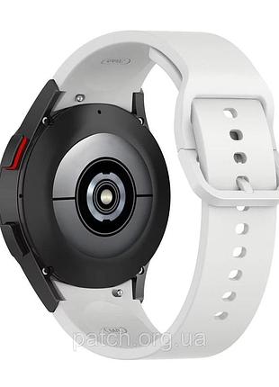 Змінний силіконовий ремінець для samsung galaxy watch 4 40 mm / classic 42 mm / 44 mm / classic 46 mm сірий