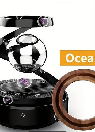 Автомобильный освежитель воздуха с солнечной батареей и звездным кольцом, 360° автоматическое вращение