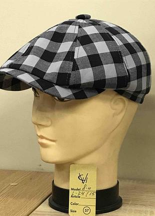 Кепка мужская восьмиклинка хулиганка 8 клинка comfort heads летняя весенняя хлопок рубашечная ткань клетка 61