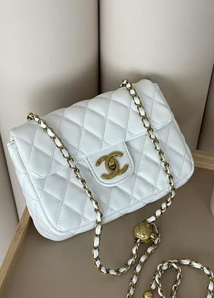 Сумка женская chanel мини – люксовая качество белый есть