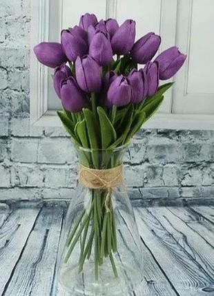 Тюльпан штучний 1 шт колір бузковий