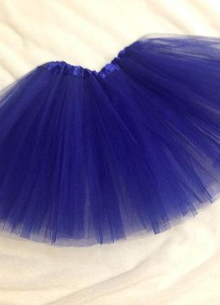Юбка - пачка из фатина, на 3-7 лет синя
