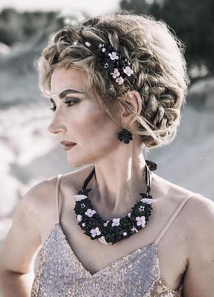 Украшения на выпускной "стильный вечер"(серьги+закалка+колье))