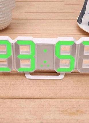 Електронний led годинник з будильником та термометром caixing cx-2218, green