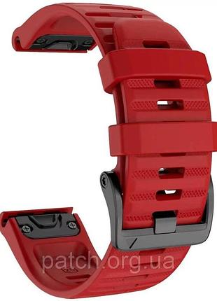 Ремінець для garmin fenix 7/epix/6-6 pro/6 supphire/fenix 5-5 plus/foreruner 945/marq/ quick fit / 22 мм червоний