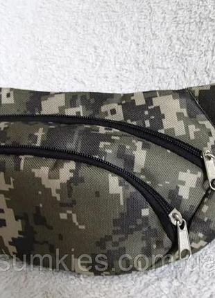 Сумка на пояс камуфляж бананка мужская женская барсетка поясная через плечо