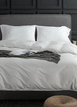 Постельное белье white сатин однотонное