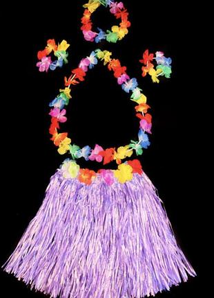 Гавайский наряд, длина юбки 60 см бузковий