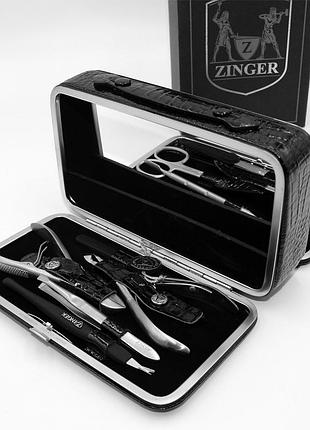 Манікюрний набір zinger професійний 10 предметів зінгер ms-1203-804 sm #640