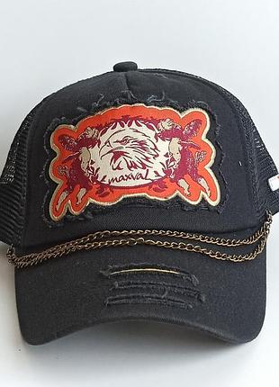 Мужская женская подростковая молодёжная открытая бейсболка кепка тракеп trucker с сеткой летняя на лето maxval