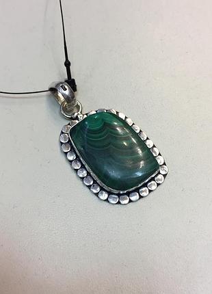 Малахит кулон натуральный малахит. кулон с малахитом индия