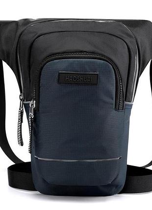 Сумка поясная mackros 6600 бананка через плече влагостойкая цвет черный