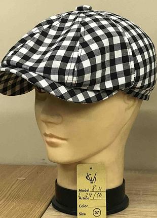 Кепка чоловіча восьмиклинка хуліганка 8 клинка comfort heads літня весняна бавовна рубашкова тканина