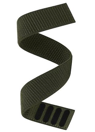 Тканевий ремінець для garmin fenix 7х / 6x pro /6x pro solar /fenix 5x / 5x plus / fenix 3 hr / quatix 3/ 26 мм зелений