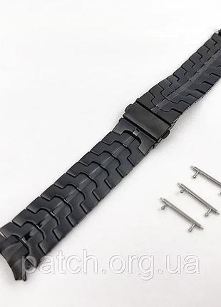 Браслет із неіржавкої сталі для samsung galaxy watch 4 40 / 42 / 44 / 46 mm чорний