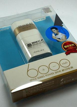 Зовнішній акумулятор power bank 10000ma arun y302