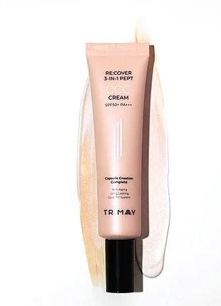 Сс крем с блюр-эффектом trimay re:cover 3-in-1 pept ccc cream spf50+pa+++