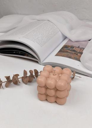 Ароматическая соевая свеча куб с эфирными аромамаслами 6х6см sensual vetiver