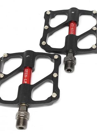 Велосипедные педали с осью syun-lp cr-mo на промышленных подшипниках (jtb-011)