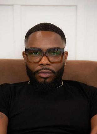 Унисекс очки массивные квадратная оправа оверсайз zeelool 3