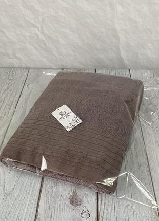 Полотенце банное из хлопка malloory home коричневый цвет 135*70 см
