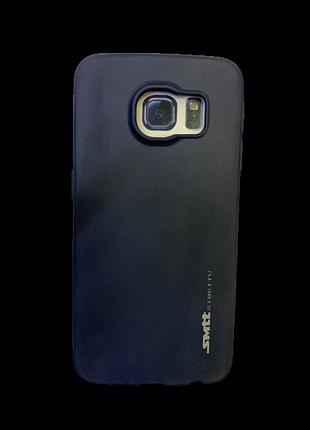Захисний чохол-накладка smtt на samsung s6 edge темно-синій