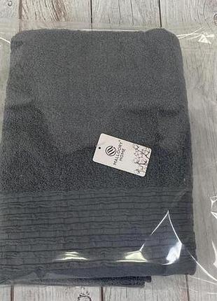 Полотенце банное из хлопка malloory home серый цвет 135*70 см