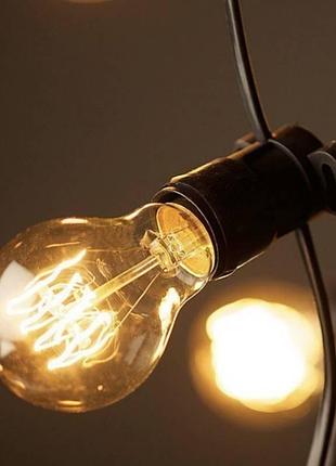 Ретро лампа розжарювання zoovqi edison e27, 60w, a19, вінтажна лампа едісона